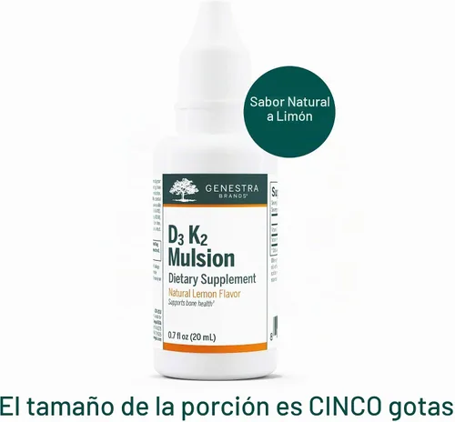 Vista 3 de Genestra Brands D3 K2 Mulsión, limón natural, 122 porciones
