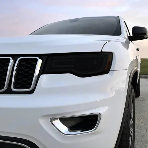 Vista 3 de SlickMod Vinilo PreCortado Tinta de Humo para Faro y Antiniebla de Jeep Grand Cherokee 2014-2021 (1. Faro, 20 por ciento de Humo Oscuro)