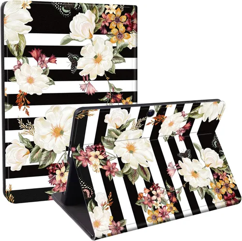 Vista 24 de Funda diseñada para Microsoft Surface Pro 11/10/9, protección ligera, múltiples ángulos, piel sintética, delgada, con función de encendido y apagado
