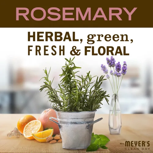 Vista 4 de Mrs. Meyer's Clean Day - Detergente líquido para platos, aroma a romero, paquete de 6 unidades, 16 fl oz