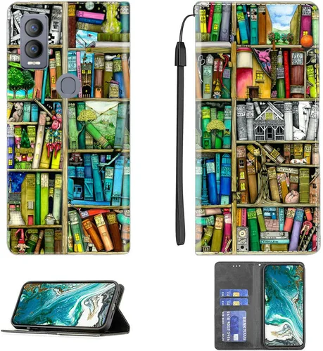 Vista 25 de Aroepurt Funda para UMIDIGI G1 Plus compatible con UMIDIGI G1 Plus Funda para teléfono Funda de piel sintética con función atril magnética CPT15