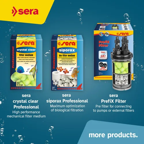 Vista 9 de sera Filtro de lana Prefiltro mecánico para mayor claridad del agua del acuario Reutilizable y ecológico Compatible con todos los filtros