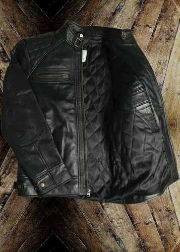 Vista 2 de Artistry Leather Men's Motorcycle Jacket Negro