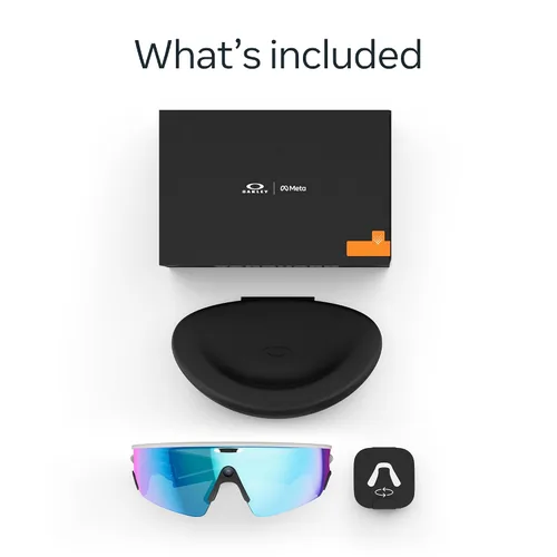 Vista 8 de Oakley Meta Vanguard with Meta AI, Audio, Photo, Video Compatibility - White, Prizm™ Sapphire