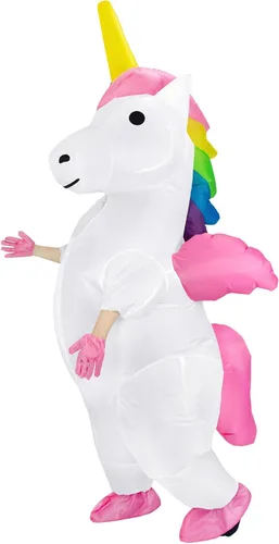 Vista 7 de Disfraz inflable de unicornio alado, tamaño adulto para Halloween