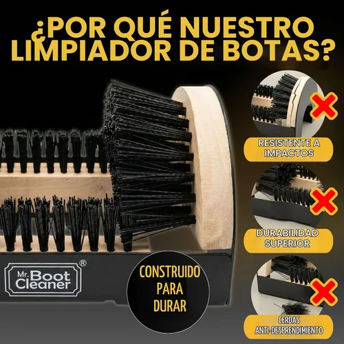 Vista 4 de Limpiador de botas resistente, para uso montado o portátil, madera