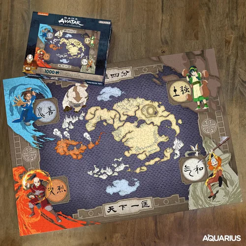 Vista 3 de AQUARIUS Avatar The Last Airbender Four Nations Map - Rompecabezas de 1000 piezas