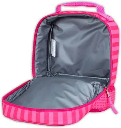 Vista 4 de Hello Kitty - Lonchera para niñas con bolsa de almuerzo aislada y más Pegatinas suaves de doble compartimento Sanrio Lunchbox Plus, más