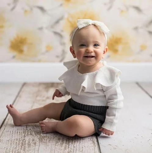 Vista 25 de ZAXARRA Suéter de bebé niña mameluco suéter de punto bordado flor sudadera mameluco ropa de otoño infantil