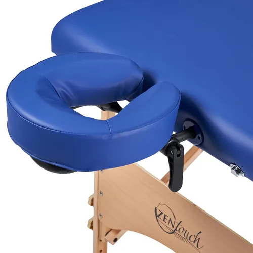 Vista 6 de Master Zen-Touch Brady - Mesa de masaje portátil ligera, cama de belleza, tatuaje, spa, salón de belleza, cama facial exuberante, color azul cielo