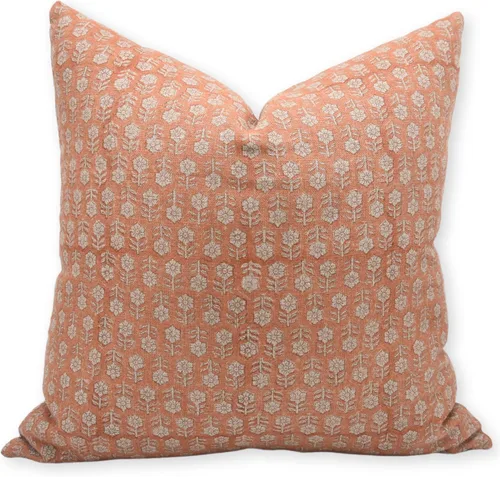 Vista 13 de Fundas de almohada de lino grueso con estampado de bloques, 14x14 pulgadas, fundas de almohada vintage hechas a mano para sofá y sofá, funda