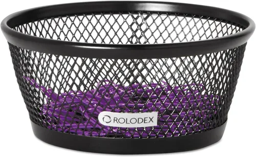 Vista 2 de Recipiente para colectar sujetapapeles Rolodex, tamaño grande, color negro (62562), Negro