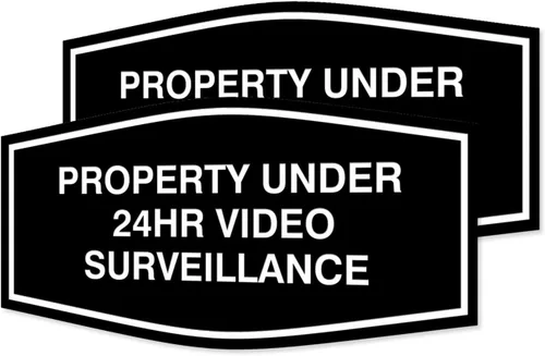 Vista 25 de Fancy Property - Señal de videovigilancia (cámara) de menos de 24 horas (negro) - Pequeño (paquete de 1)