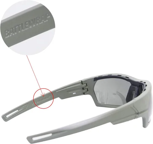 Vista 4 de Walleva Lentes de repuesto polarizadas de titanio + negro para gafas de sol Under Armour Battlewrap