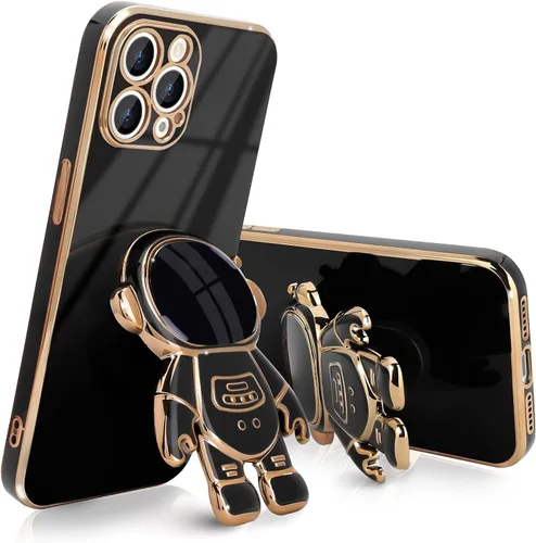 Vista 16 de Pepmune Funda compatible con iPhone 12 Bonita Diseño de Soporte de Astronauta en 3D Protección de Cámara A Prueba de Golpes Cubierta Trasera Suave
