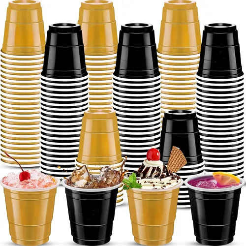 Vista 16 de 500 piezas vasos de chupito de 2 onzas de colores surtidos, vasos de chupito coloridos de plástico neón para beber, degustaciones servidas