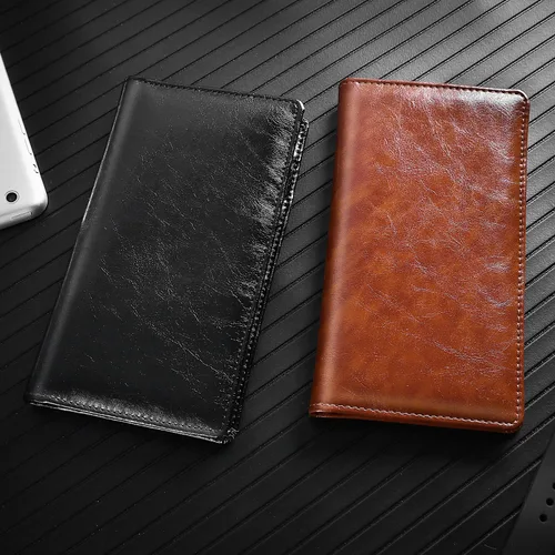 Vista 7 de Funda de cuero para chequera con divisor libre y diseño de bolígrafo medio para mujereshombres
