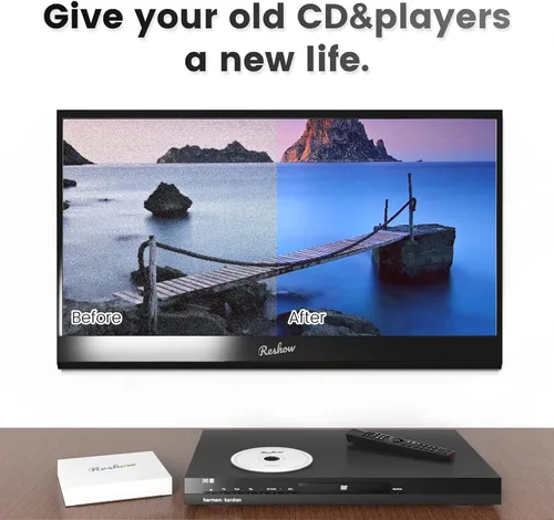Vista 4 de Reshow Kit limpiador de discos de lente láser para reproductor de CD y DVD sin rayar la óptica, incluye paño de microfibra, disco de limpieza