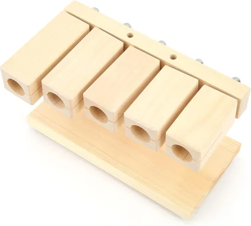 Vista 3 de Bloque de percusión de madera, 5 tonos, ritmo de arce, con martillo para música de ópera nacional