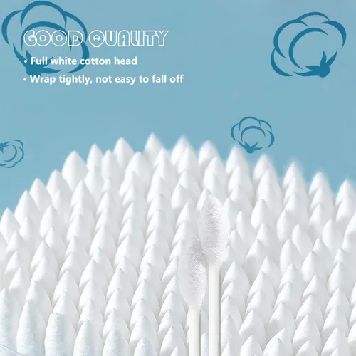 Vista 3 de Hisopos de algodón de punta de precisión/brotes de algodón de doble punta para maquillaje 800pcs