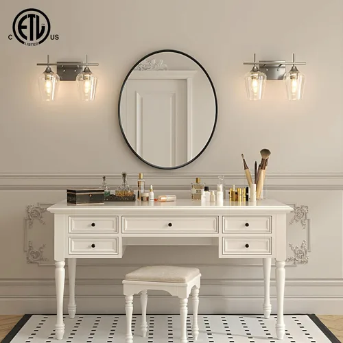 Vista 2 de VONLUCE Lámpara de tocador de baño, lámpara de baño de 2 luces sobre el Níquel