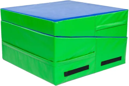 Vista 3 de Matladin Colchoneta de Volteretas de 48"x24"x14" - Colchoneta Plegable de Gimnasia Cuña de Queso para Niños, Niñas Entrenamiento en Casa