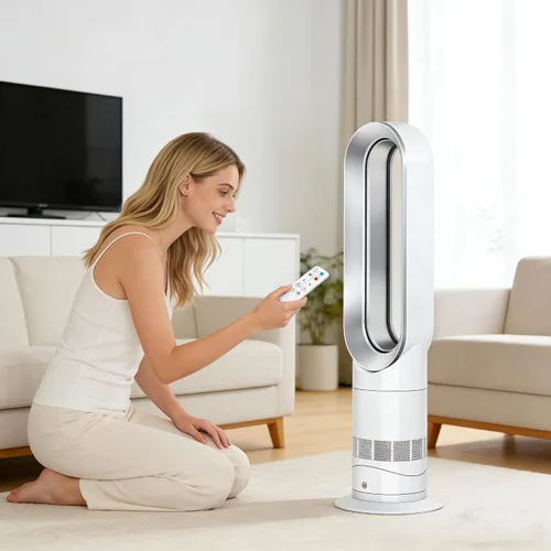 Vista 2 de Control remoto del ventilador de repuesto compatible con Dyson AM09 Hot + Cool Heater Tower Fan 966538-01 Color blanco