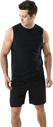 Vista 3 de TSLA Paquete de 1 o 3 camisetas sin mangas para correr para hombre, camisetas atléticas de rendimiento muscular, Dry Fit para entrenamiento