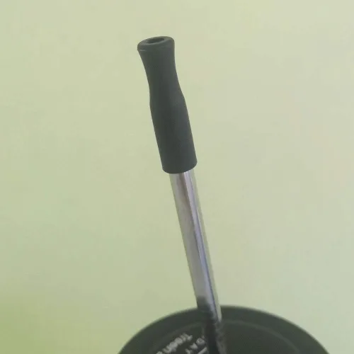 Vista 6 de Accmor 22 puntas reutilizables para pajillas, de silicona de grado alimenticio, color negro, solo se ajustan a popotes de acero inoxidable de 1/4