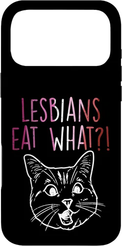 Vista 22 de Lesbians Eat What Sorprised Cat Funny LGBT Gay Pride - Carcasa para iPhone 16
