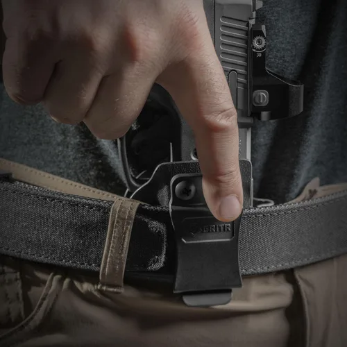 Vista 5 de GRITR IWB Kydex Right/Left Hand Concealed Carry Pistol Holster Compatible with Taurus G3 - Optic Cut, Open Bottom, 1.5" Belt Clip, Adjustable