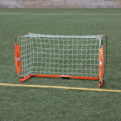 Vista 2 de Bownet Red de portería de fútbol portátil (3 x 5 pies) de configuración rápida, marco de acero duradero con recubrimiento de polvo, para interiores