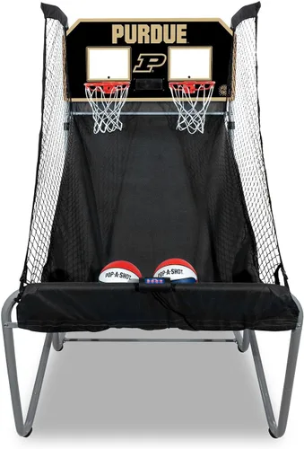 Vista 18 de Pop-A-Shot - Home Dual Shot with NCAA Graphics l Sensor Scoring l 16 Game Modes l 7 Balls l Foldable Storage l for All NCAA Fans