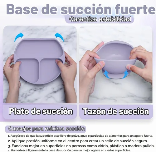 Vista 3 de O'doe™ Silicone Baby Feeding Set, 17-Piece Baby Weaning Set BPA-Free Púrpura