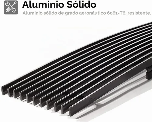 Vista 2 de Insertos de parrilla compatibles con parrilla frontal de aluminio sólido F150 2009-2014 (cromado)