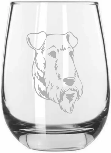Vista 176 de Shar Pei (chino) - Vaso de vino sin tallo grabado para perro, 15.25 onzas