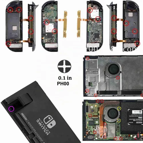 Vista 8 de Destornillador triwing compatible con Nintendo Switch, EMiEN 0.079 in Phillips 0.059 in Y00 Tri-Point Tri Wing Tip Kit de destornilladores