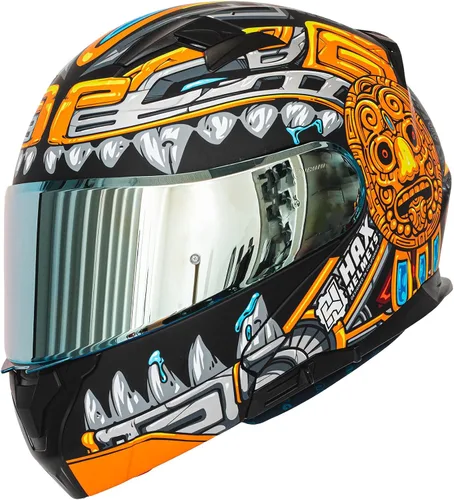 Vista 2 de HAX Amatista Casco Modular de Motocicleta con Visera Dual Abatible - Casco Aprobado DOT/ECE, Ligero, Cómodo y Elegante para Hombres y Mujeres