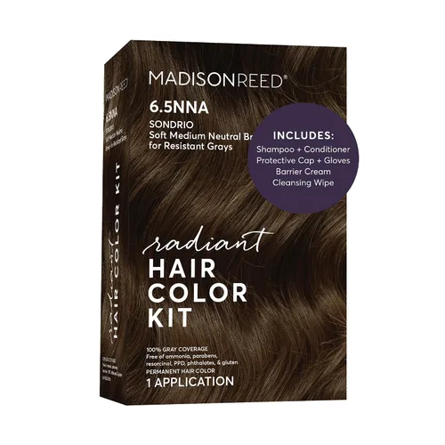 Vista 77 de Madison Reed - Kit de tinte radiante para el cabello, tinte permanente para el cabello, 100 % cobertura de canas, sin amoníaco, negro Parma 2.5NNN