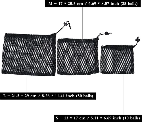 Vista 5 de V GEBY Bolsa de malla de nailon para pelotas de golf, gimnasio, ducha, juguetes de lavado, buceo
