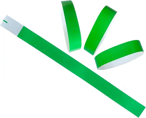 Vista 10 de Lopau Pulseras de papel para eventos, pulseras de fiesta para eventos, bandas de papel impermeables para fiestas, conciertos, deportes, ferias, Azul
