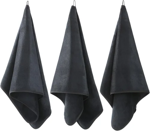 Vista 24 de Toallas de microfibra para gimnasio de tamaño grande súper suaves para ejercicio, fitness, deportes, entrenamiento, 380-GSM 15-pulgadas x