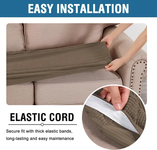 Vista 277 de H.VERSAILTEX Fundas de Cojín de Asiento Individuales Super Elásticas Fundas de Sofá Fundas de Cojín de Sofá Fundas Deslizables Juegos Tela de Sarga