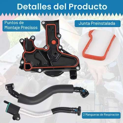 Vista 5 de Kit de manguera de respiradero de separador de aceite de ventilación