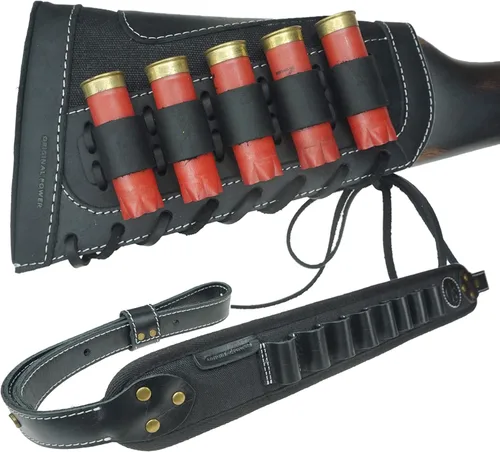 Vista 10 de Arma de lona de cuero con funda de soporte de carcasa para 12ga .22lr .45-70 .308 .30-06 Cal