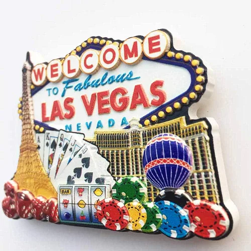 Vista 3 de 3D Famoso Casino Las Vegas Nevada USA Nevera Imán Recuerdo Regalo, Decoración del Hogar y Cocina Pegatina Magnética Las Vegas USA Refrigerador Imán