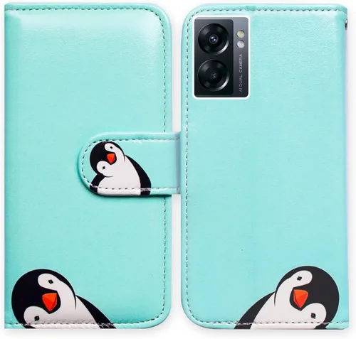 Vista 25 de Bcov Funda para OnePlus Nord N300 5G, diseño de pájaro negro y verde con tapa para teléfono con ranura para tarjeta y soporte para OnePlus Nord N300