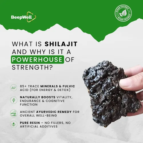 Vista 4 de Paquete de bienestar definitivo: aceite de batana orgánico y resina pura de Shilajit para nutrición, fuerza y vitalidad del cabello
