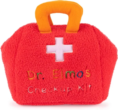 Vista 4 de GUND Sesame Street - Juego de chequeo oficial de Furry Friends Forever Elmo & Tango, juego sensorial de felpa prémium para edades de 1 año