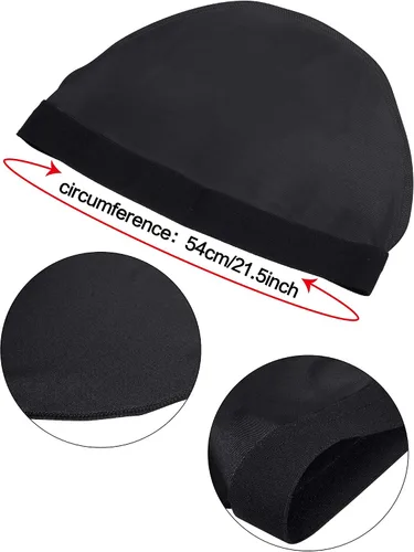 Vista 7 de 8 gorras de seda Durag con ondas elásticas para la cabeza, cola larga, correas anchas